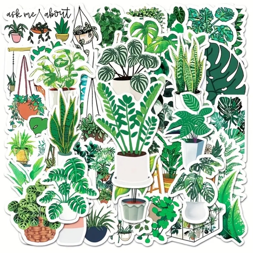 🆕🌿🍃50-ct. Plant Stickers, New in Package